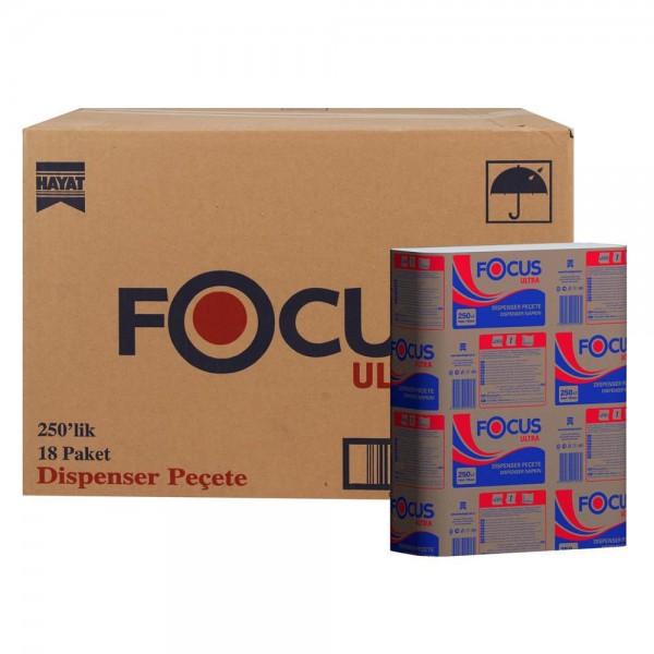 FOCUS Ultra Dispenser Peçete  250yp 18 paket