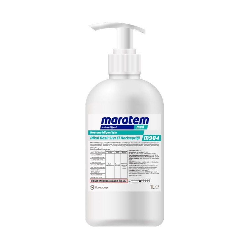 Eczacıbaşı Maratem M904 Alkol Bazlı Sıvı El Antiseptiği 1 L
